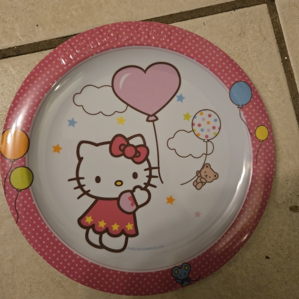Trudeau Sanrio Hello Kitty Plate 8.75" Vintage 2007